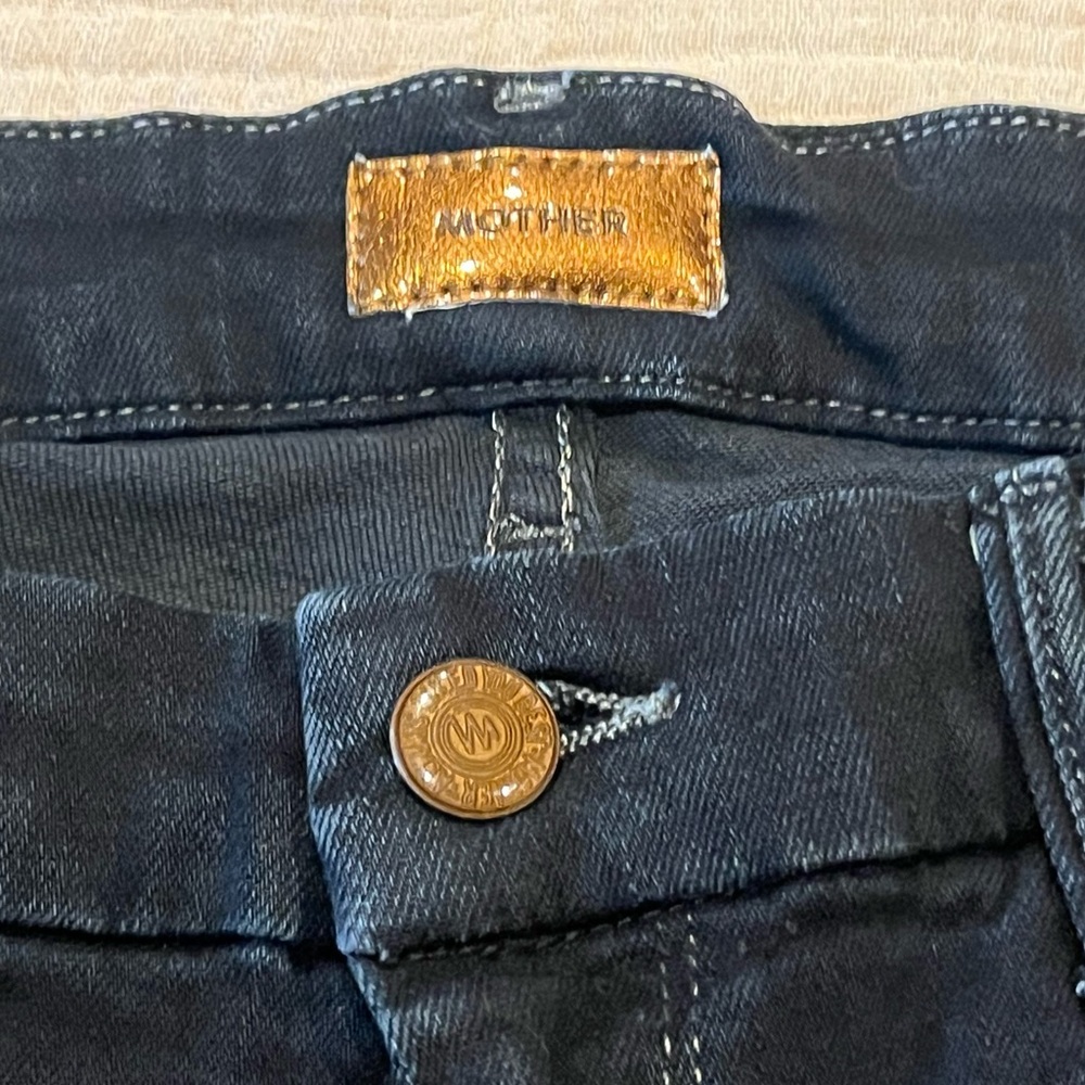 Mother The Looker Crop Jeans in Coffee Tea or Me Dark Wash Denim Size 31 - Picture 9 of 16